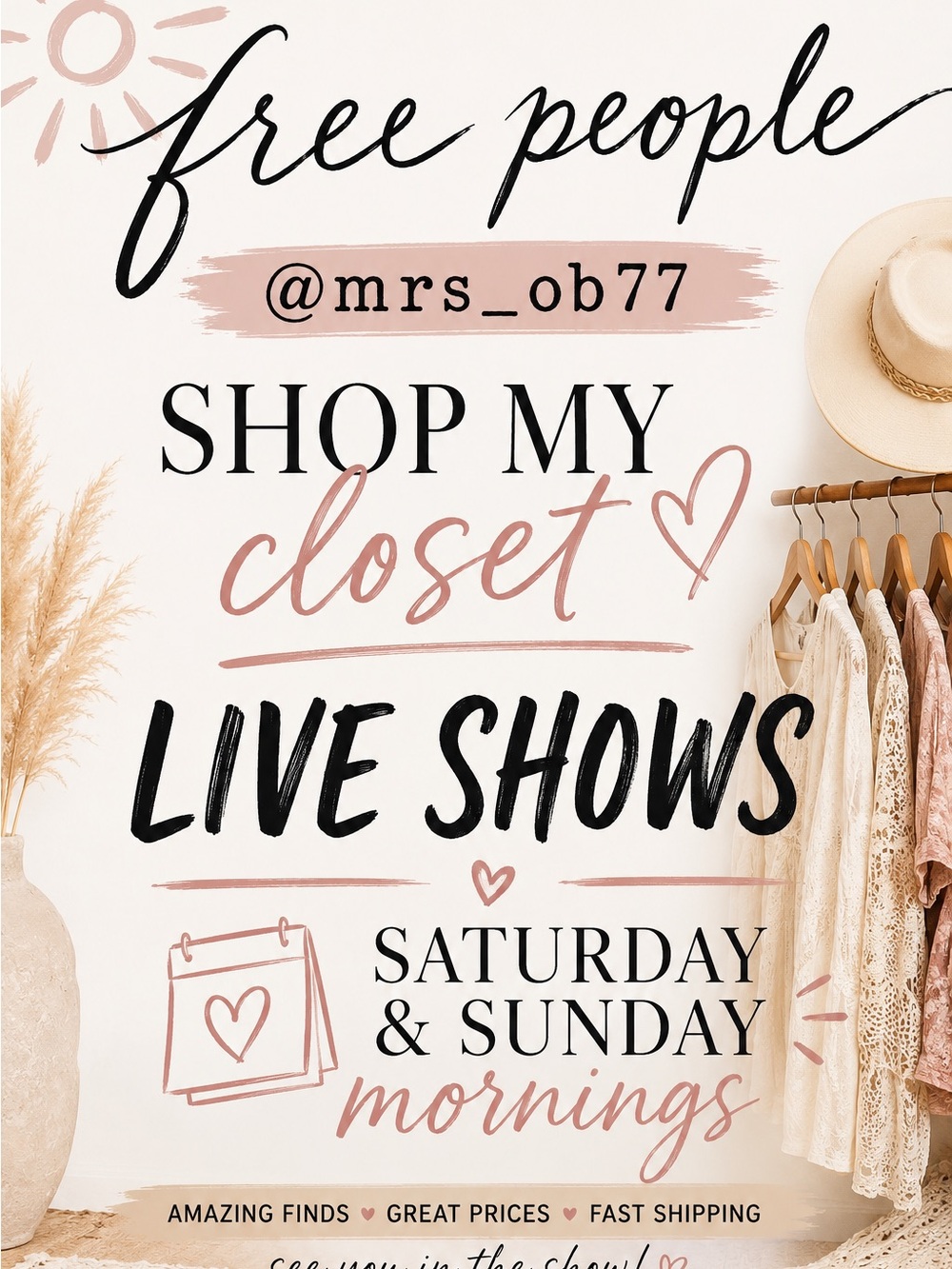 Free People Live Saturdays and Sundays 8:30 central
